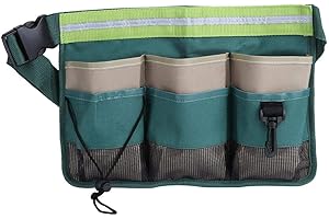 BOQUITE Cintura Porta Attrezzi, Borsa Attrezzi da Giardinaggio, Cortile Impermeabile Multitasche Regolabile in Tessuto Oxford 600D per Magazzino agricolo da Giardino