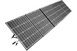 Litionite Arun 220W Pannello Solare Pieghevole e Portatile con Supporto Inclinato - Espandibile per piccoli sistemi solari - Caricabatterie per Power Station/Generatore Elettrico/Batteria esterna