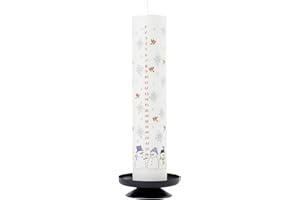 Alison Gardiner Snowmen Wax Christmas Advent Pillar Candle 50 Hours Burn Time 4.5 cm x 25.5 cm