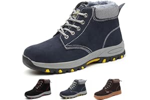 Gainsera Safety Boots Men Women Lightweight Work Boots with Steel Toe Cap Breathable Safety Shoes Trainers Puncture Proof Comfy Work Shoes