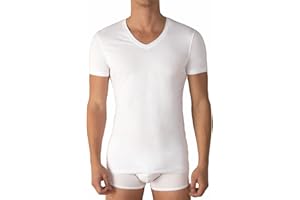 INTIMITALY Liabel ® 3 Koszulki Intime Mężczyźni Ciepła Bawełna Termiczna Podkoszulek Męski Dekolt w kształcie litery V i szyi Paczka, 3 Białe V Neck, L