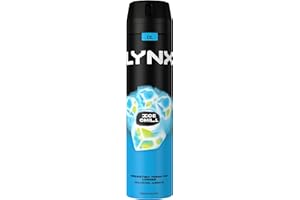 Lynx Men Ice Chill Deodorant Body Spray for 48 hours of odour-busting, high definition fragrance, with an iced mint & lemon scent 250 ml