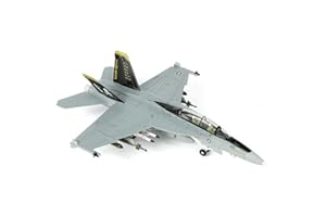 SEBUNAS Échelle 1/100 F/A-18 Super Hornet Fighter Jet Model U.S. Navy Attack Avion VFA 103 Jolly Rogers miniature en métal moulé sous pression avec support pour adultes Collection ou cadeau
