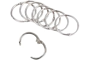 ZARRS Ringe Binder,Groß Loseblatt Ringe 30er Pack Metall Buch Mappe Ringe Loseblatt Ringe für Karteikarten A3 A4 A5 Skizzenbücher Scrapbook Handwerk Stahl Silber 1.5 Zoll/38MM