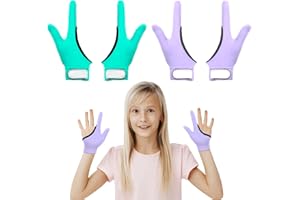 SHDGFB Lot de 4 gants de compression pour le pouce - Pour enfants - Pour enfants - Arrêtent de sucer le pouce et de mordre les doigts - Pour enfants de 5 à 13 ans (violet clair + vert)