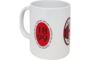 GIEMME Tazza Milan in ceramica con interno bianco e scritta sempremilan PRODOTTO UFFICIALE