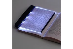 HOMU Book Light LED Reading Light Night Light Book Reading Night Light Flat Plate LED Flat Panel Light Eyes Protect Panel Book Eye Care Reading Lamp Page Bookmark Light Portable for Reading in Bed Car