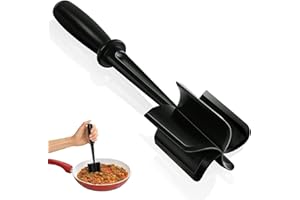 BENIFILE Meat Chopper, Ground Beef Chopper with 5-Blade Head, Versatile High-Temp Heat-Resistant Hamburger Mince Masher & Breaker, Non-Stick Minced Meat Separator Nylon Utensil Tool Cookware