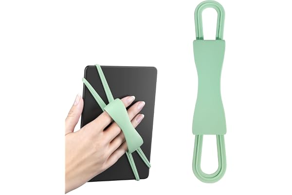 Support de Dragonne Confortable pour Kindle, Support à Main Léger et Sécurisé pour Lire au Lit, Compatible avec Kindle Paperwhite/Oasis/Kobo/Tablettes 4,7-8" (Matcha)