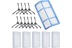 OrangeClub Robot Ersatzteile Saugroboter, 1 Primärfilter + 5 HEPA Filter + 10 Seitenbürsten Filter Robot Saugroboter Ersatzteile für Medion md 18500 md 18600