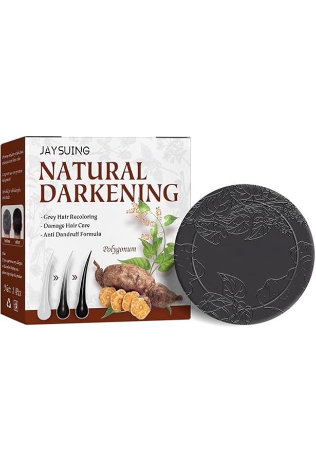 Jaysuing New Hair Darkening Shampoo Bar, Natural Organic Conditioner and Repair Essence,Volumizing & Moisturizing, Black Hair Shampoo (1PC-Black): Buy Online at Best Price in UAE - Amazon.ae