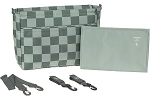 LÄSSIG Organizzatore per carrozzina per bebè Organizzatore per borsa con attacco per carrozzina e tracolla/Casual MIX Multi Bag green/olive