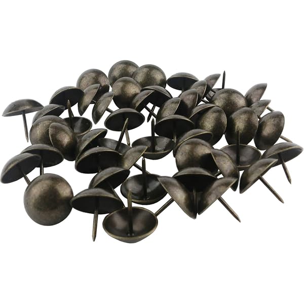 Upholstery Tacks 7/16 Antique Round Head Furniture Nails Decoration Thumb Pushpins for Upholstered Furniture,Cork Board,DIY Projects,Home Decor (Red Upholstery Tacks 7/16 Antique Round Head Furniture Nails Decoration Thumb Pushpins for Upholstered Furniture,Cork Board,DIY Projects,Home Decor (Red