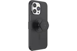 PopSockets: PopCase PlantCore pour MagSafe - Coque à base de plantes pour iPhone 14 Pro Max avec un Support et Poignée PopGrip Slide Repositionnable avec Top interchangeable - Noir