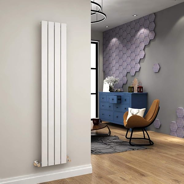 ELEGANT 1600 x 300 mm White Vertical Column Radiator Double Flat Panel  Designer Bathroom Radiators : Amazon.co.uk: DIY u0026 Tools