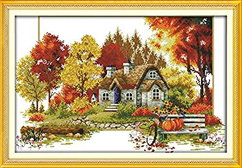 Labellevie Kreuzstich Stickerei DIY Handarbeit Stickpackung Set 65cm x 45cm: Vier Jahreszeiten - 4