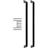 ERTEMI Mutfak ve Banyo Dolabı Kapakları ve &Ccedil;ekmeceler i&ccedil;in Metal Kulp Paslanmaz Al&uuml;minyum Mobilya Dolap Kulbu 320mm Mat Siyah