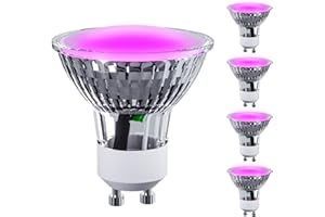 ANTELA Ampoules Lampes de Croissance Horticoles LED Gu10 4W 200lm avec PPFD pour Plantes d'Intérieur, 5PCs