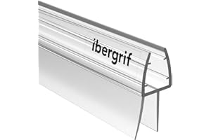 Ibergrif M101-100, Sello para Mampara de Ducha 100 cm, para Puertas de Cristal de 5-8 mm, Junta Impermeable para Baño