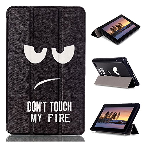 Amazon Fire 7 Hülle Ultra dünn PU Leder Schutzhülle Tasche mit Ständer Funktion für Amazon Fire 7 2015 (5. Generation - 2015 Modell)