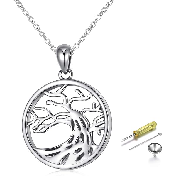 Tangpoet Collar De Urna De Flor De Loto Para Cenizas De Plat | Cuotas