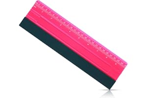 PEOVLVN Profesjonalna Rakiel do winylu, mała rakiel z filcem z linijką Narzędzie do wygładzania tapet Narzędzia do nakładania folii winylowej Rakiele do naklejek, papieru, tapet, folii okiennej