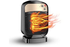 COMBLU Fan Heater, Portable Electric Mini Heater 2 Gears Adjustable Heat Settings Cool Function for Home Office Household Desktop