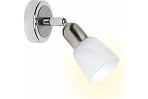 BRILLIANT lampe Sofia applique murale fer/chrome | 1x D45, E14, 40W, adapté aux lampes à suspension (non inclus) | Échelle A ++ à E | Tête pivotante