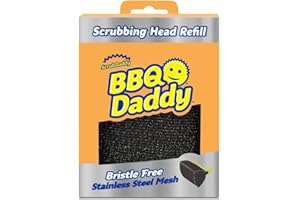 Scrub Daddy BBQ Daddy - BBQ Cleaning Brush Replacement Head, Barbeque Grill Cleaner, Wire Bristle Free with FlexTexture, Barbecue Cleaner Brushes, High-Tech Cleaning Accessories for Men
