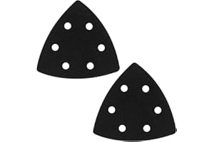 YINETTECH 2 Unidades De Lijadora Triangular, Placa De Apoyo, 93 X 93 X 93 Mm, Almohadilla De Lijado De Velcro, Almohadilla Protectora De 6 Agujeros Para Todas Las Lijadoras Triangulares Estándar