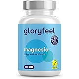 Magnesio Completo Capsule, INTEGRATORE MAGNESIO CITRATO, 200 Capsule Vegan (3 Mesi), contro Stanchezza e Affaticamento del Ca