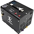 TUXING Pcp Air Compressor,4500Psi 30Mpa,Oil/Water-Free,Built-in Transformer/Drain System,Powered by Car 12V DC or Home 220V AC with Adapter (Included),Pump for PCP Air Rifles and Airguns