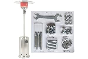 Spotimlody Master Bolt Set for Round Glass Tube Patio Heater,Top Patio Heater Reflector shield Replacement Hardware -Propane Patio Outdoor Space Heater Accessories,Wing Nut& Bolt & Nut