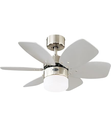 Télécommande Radiofréquence Pour Ventilateur De Plafond Westinghouse - Rétroéclairée, 4 Vitesses, Contrôle D'intensité Lumineuse - Compatible Plupart Marques, Finition Blanc - 10