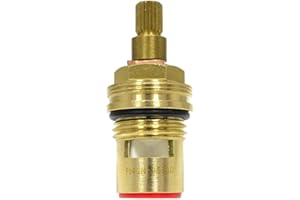 SEAWHISPER Ceramic Tap Cartridge Tap Valve Cartridge Quarter Turn Tap Valve Gi Replacement Brass Insert Gland Cartridge Quarter Turn