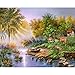 Produktbild Friedliche Landschaft Landschaft Bild Malerei Voller 3D DIY Diamant Malerei Kreuzstich Diamant Mosaik Stickerei Decor Handwerk, 50X60 cm