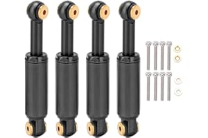 DILWE Amortiguador de Coche RC de 4 Piezas, Amortiguador de Amortiguador de Aceite Ligero, Piezas de actualización RC para Coche de Oruga RC Axial SCX24 90081 1/24(Negro)