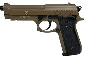 CyberGun Pistolet Taurus PT92 / M9 à Ressort Culasse métal de Couleur Désert Systéme BAX 0.5 Joules