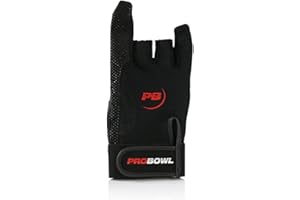 EMAX BOWLING SERVICE GMBH MAXIMIZE YOUR GAME Pro Bowl React Glove - Gant de bowling - Protège les mains des doigts - Femme homme enfant adulte - Offre une force de préhension supplémentaire sur la balle de bowling - Poignée droite et gauche - Différentes tailles