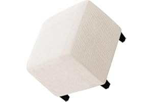 JORTUIO Ottomane Fußhocker Schonbezug Hockerbezug Quadratisch 40x40/50x50/60x60 Stretch Samt Husse für Fußhocker Ottomanischer Hocker-Bezug Überzug Hocker Protector Waschbar ( Color : #11 , Size : 60x60x40cm
