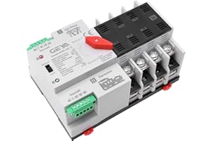 GAEYAELE Mini ATS Automatic Transfer Switch Controller Electrical Type ATS Max 63A 4POLE 110V Din Rail Mounted(4P-63A-AC110V)