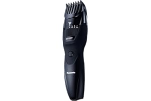 Panasonic ER-GB42 Wet & Dry Electric Beard Trimmer for Men with 20 Cutting Lengths, Standard UK 3 pin Plug, Black, 50 min usage