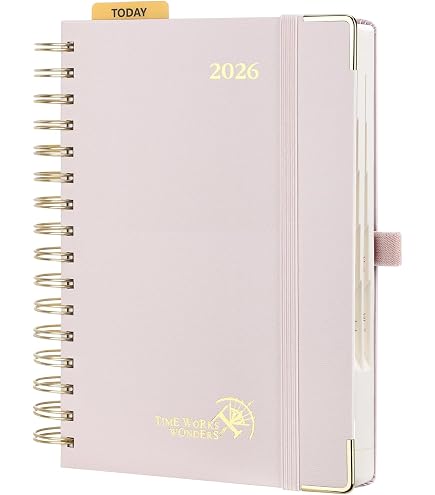 POPRUN Agenda De Poche Mensuel 2 Ans 2025-2026 - 24 Mois, Papier 100g/m², Couverture Rigide Cuir Synthétique