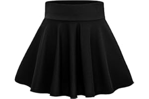 KAKU NANU Mädchen Hosenrock Rock mit Hose Drunter 9-14 Jahre Faltenrock Mädchen Kleidung Hohe Taile Sommerrock Minirock Schwarzer Rock Weiß Rosa