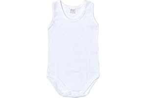 Ellepi 6 Body Neonato Neonato in Puro Cotone Anallergico con Cuciture Comfort Colore Bianco Spalla Larga o Mezza Manica