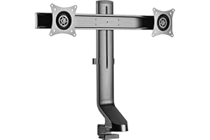 RICOO Support PC 2 ecrans TS3811 17-27 Pouces (43-69 cm) Orientable Inclinable Fix ation de Table Meuble sur Pied pour