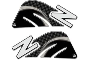 Resin Bike Motorcycle 3D Stickers Compatible with Kawasaki Z750 2007-14 – Z1000 2007-09. Tank Side Protections from Bumps and Scratches. Pair of Resin Stickers - Made in Italy
