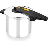 BRA Excellent | 7 Liter Easy Open Quick Pressure Cooker | Made of 18/10 stainless steel, 2 cooking programs and opening lock