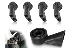 Lhbwhiz 4 Stück Heckscheibenwischer Düse,Hinten Scheibenwasch Ersatz Spritzdüse,Kompatibel mit Audi Auto A1 A3 A4 A6 RS3 RS4 Q7,verwendet für Fernreisen,Reparaturwerkstatt(Schwarz)