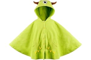 CosplayStudio Monster - Capa infantil con capucha en diseño de Mike Glotzkowski, color verde, tallas: 110-130